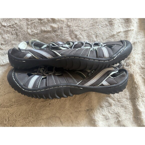 Jeep Adventure J-41 Hiking Shoes Women's 10M Bungee Cord Gray Tan Vegan Leather - Picture 8 of 15